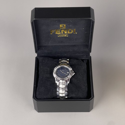 FENDI 3500G Men's Watch Quartz Silver Case Stainless Steel Band New Battery - Picture 8 of 17