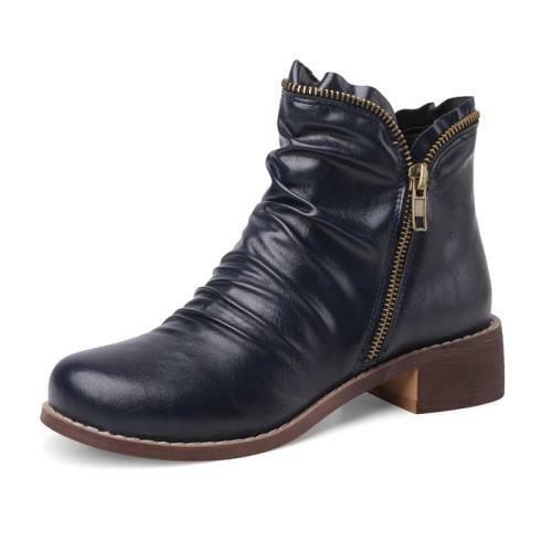 Stivaletti casual donna punta rotonda tacco basso Chelsea 50 51 52 53 54 outdoor D - Foto 2 di 22