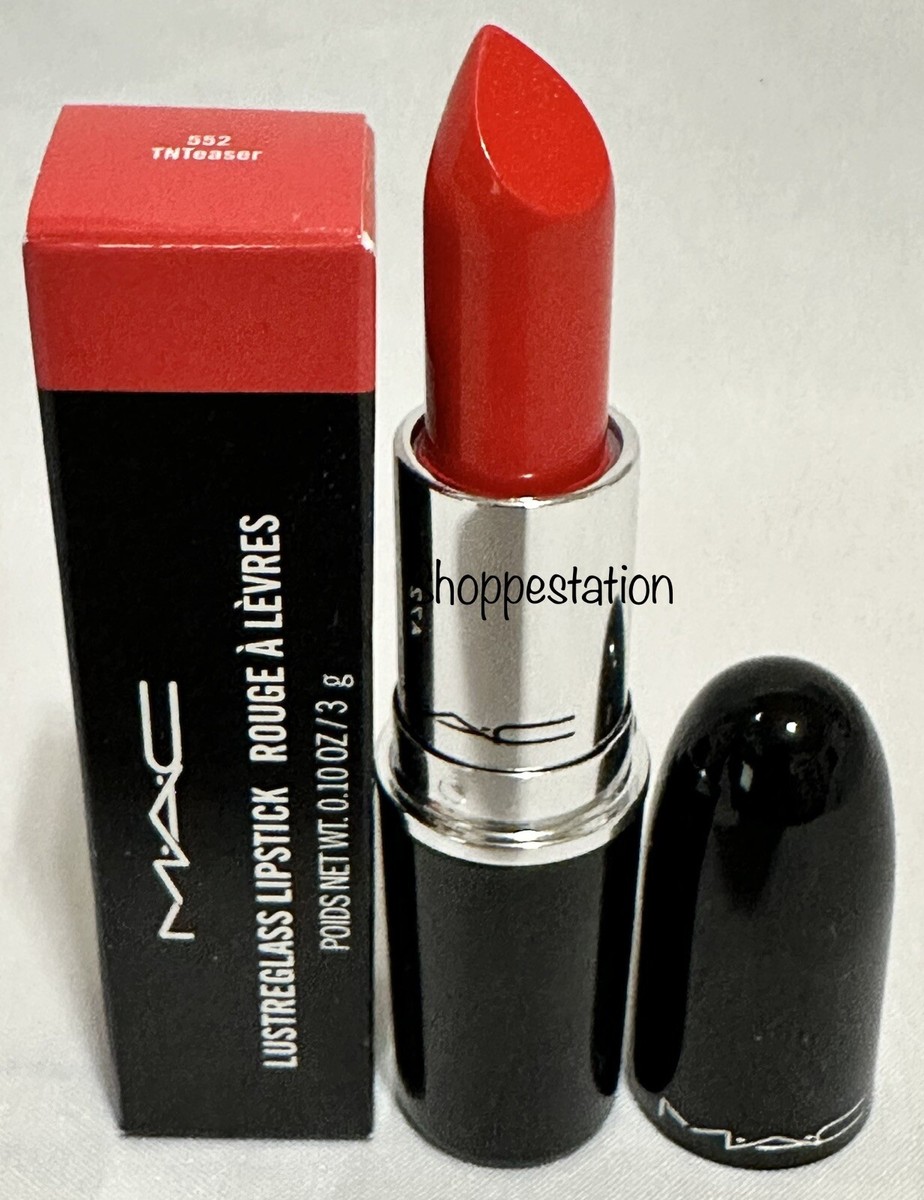 MAC Lustreglass Lipstick Shade 552 TNTEASER Full Size .1oz / 3g
