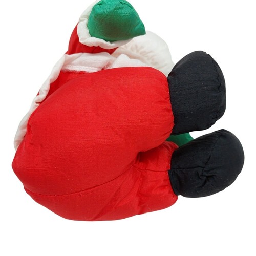 Vintage Puffy Santa Claus Christmas Plush Stuffed Toy 16 inch Nylon Squishy - Picture 6 of 8
