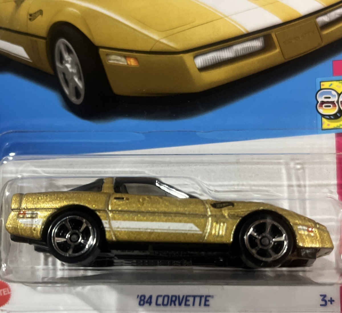 Hot wheels 84 corvette, gold