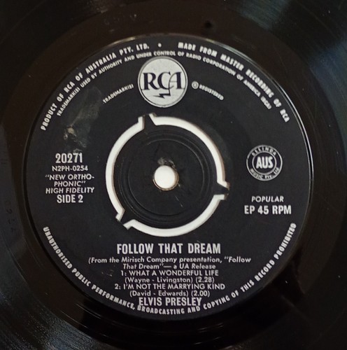 Follow That Dream - Elvis Presley (1962 Australia) - Picture 4 of 4