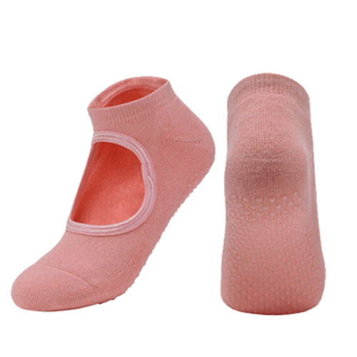 Damen Pilates Barre Yoga Socken mit rutschfestem Griff Ballett Tanz Fitnessstudio Sport Fitness - Bild 3 von 9