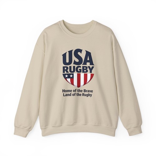 Sudadera USA Rugby Cuello Redondo, Sudadera Oficial Team Spirit, Ropa Positiva - Imagen 12 de 19