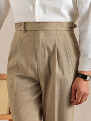 Italian Style Party Men Formal Dress Long Pants Straight Trousers Linen  Blend sz | eBay