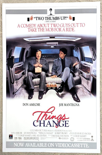 1989 Things Change Home Video Movie Poster 27X41 Rolled 1 Sheet