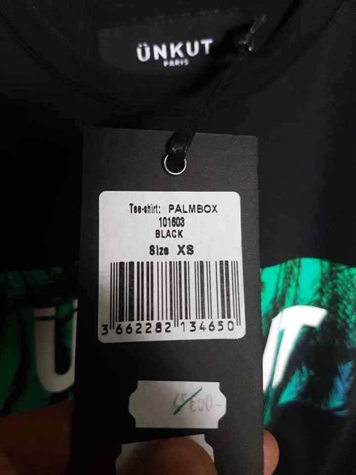 T-shirt Homme UNKUT PALMBOX - Taille S, Neuf Avec étiquettes