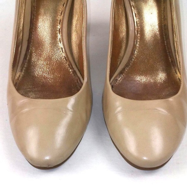 COACH Sz 7.5 Tan Leather Women's Heels 3" Pumps Shoes Classic eBay