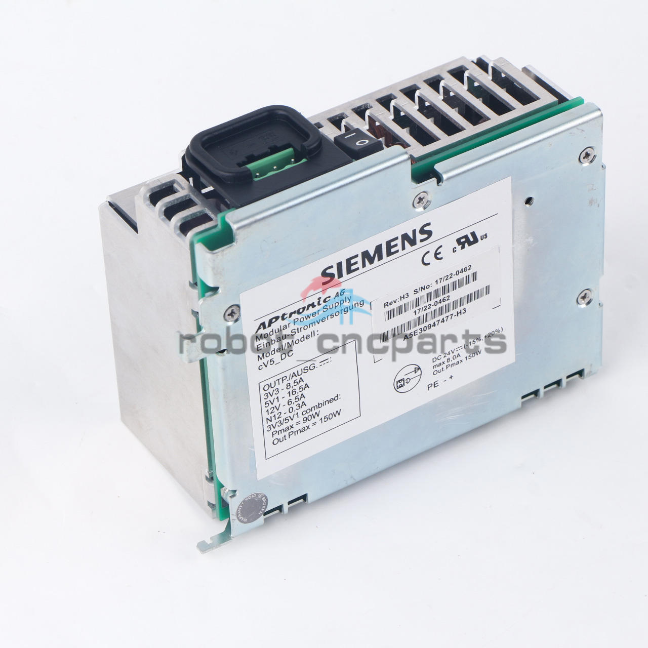 One Siemens Modular Power Supply A5E30947477-H3 24Vdc 150W Used