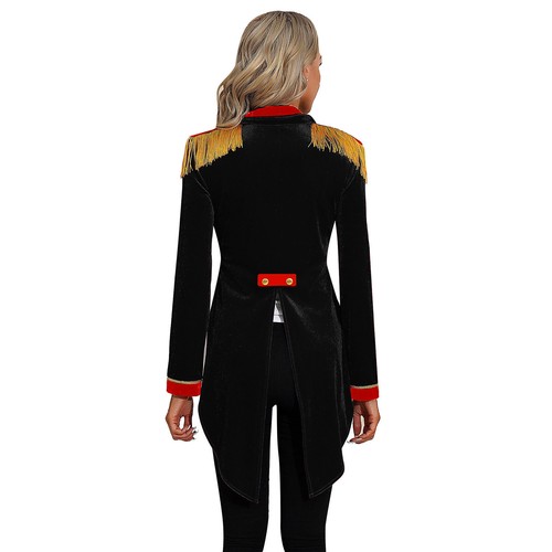 Adult Womens Circus Ringmaster Cosplay Costume Steampunk Tailcoat Jacket - Picture 50 of 141