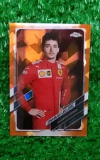2021 Topps Chrome Sapphire F1 Chalres Leclerc Orange Portrait 13/25