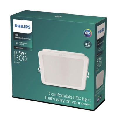 Philips MESON LED Recessed Ceiling Light 12.5W 4000K White 140mm Round