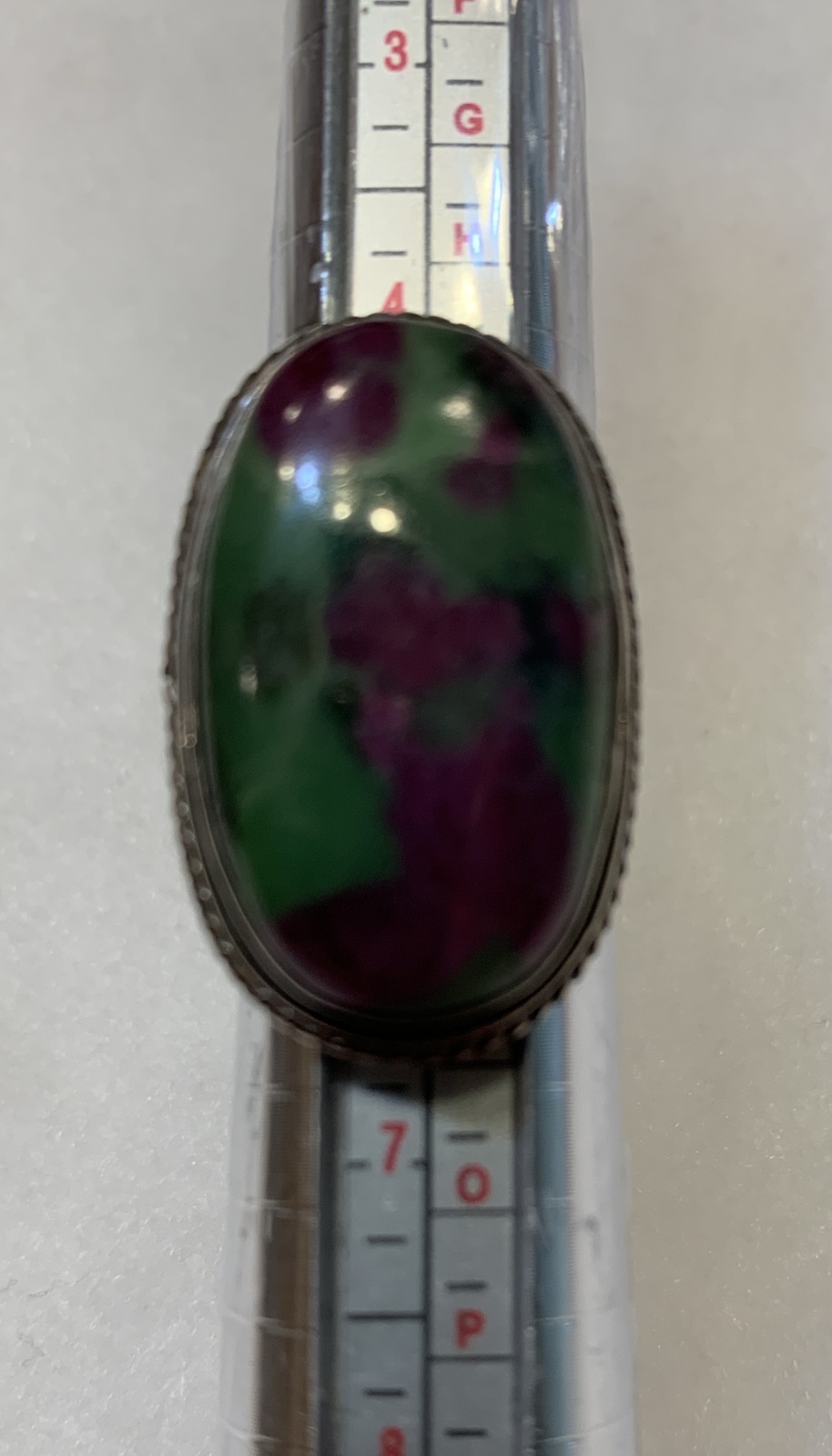 Natural Ruby Zoisite & Solid 925 Sterling Silver … - image 2