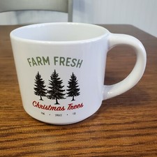 Farm Fresh Christmas Trees Pine Spruce Fir Ceramic 12 oz Coffee Mug 