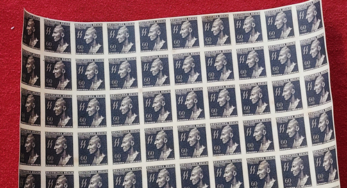 WW2 WWII Nazi Germany Third Reich German Heydrich death mask Full Stamp Sheet - Picture 2 of 4