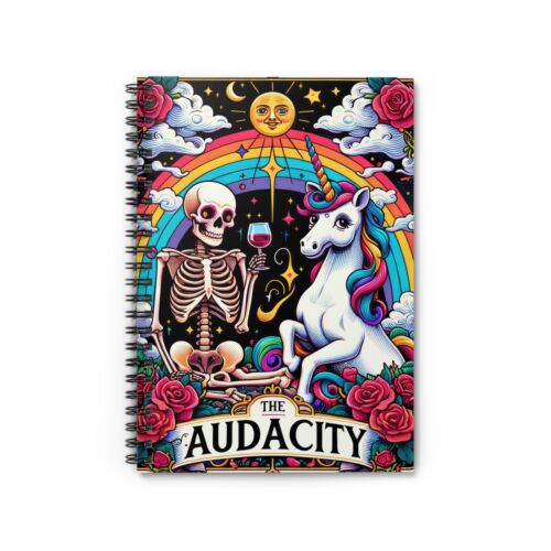 Tarot Card Spiral Notebook – 118 Ruled Pages, 8x6” Dark Gothic Journal, Dramatic - Picture 2 of 5