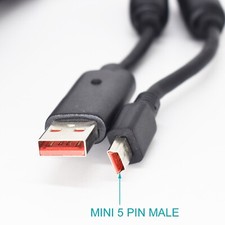 5pcs Universal 3M/10ft USB 2.0 A Male to Mini 5 Pin B Male Data Charging Cable