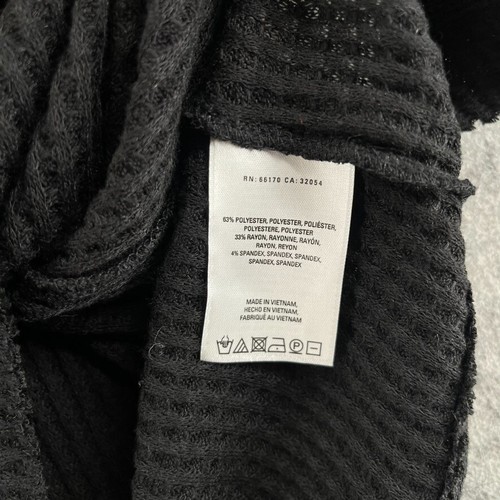 Anthropologie Meadow Rue schwarz Galenia Waffel Thermo Wasserfallausschnitt Pullover S NEU - Bild 10 von 15