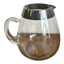 VINTAGE DOROTHY THORPE MID CENTURY MODERN SILVER OVERLAY RIM CREAMER