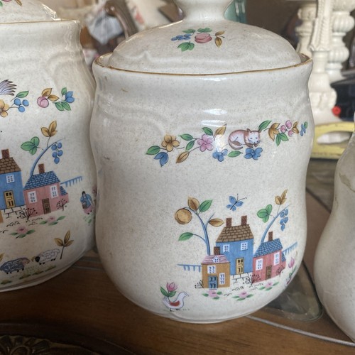 Vintage International China Heartland 4er Set Keramik Küche Kanister sehr guter Zustand - Bild 3 von 9