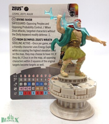 Heroclix Black Panther set Zeus #059 Chase figure w/card!