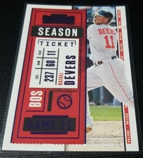 2020 Panini Contenders RAFAEL  DEVERS Season Ticket Base #36 Boston Red Sox