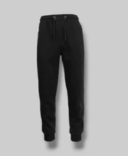 $50 Galaxy by Harvic Men's Black Fleece Drawstring Slim Jogger Pants Size M