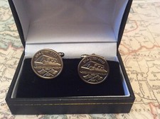 R.M.S Queen Mary Propeller Cufflinks With Certificate Of Authenticity Round