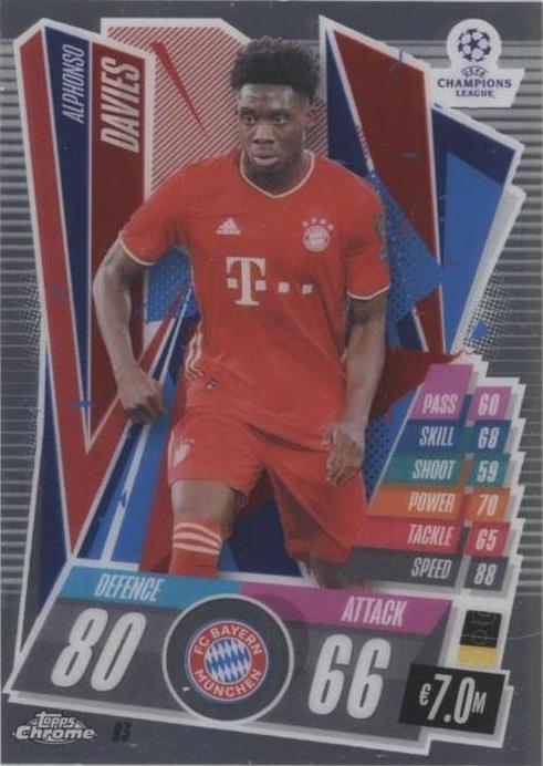 2020-21 Topps Chrome Match Attax UCL Alphonso Davies #83 - 1 of 1