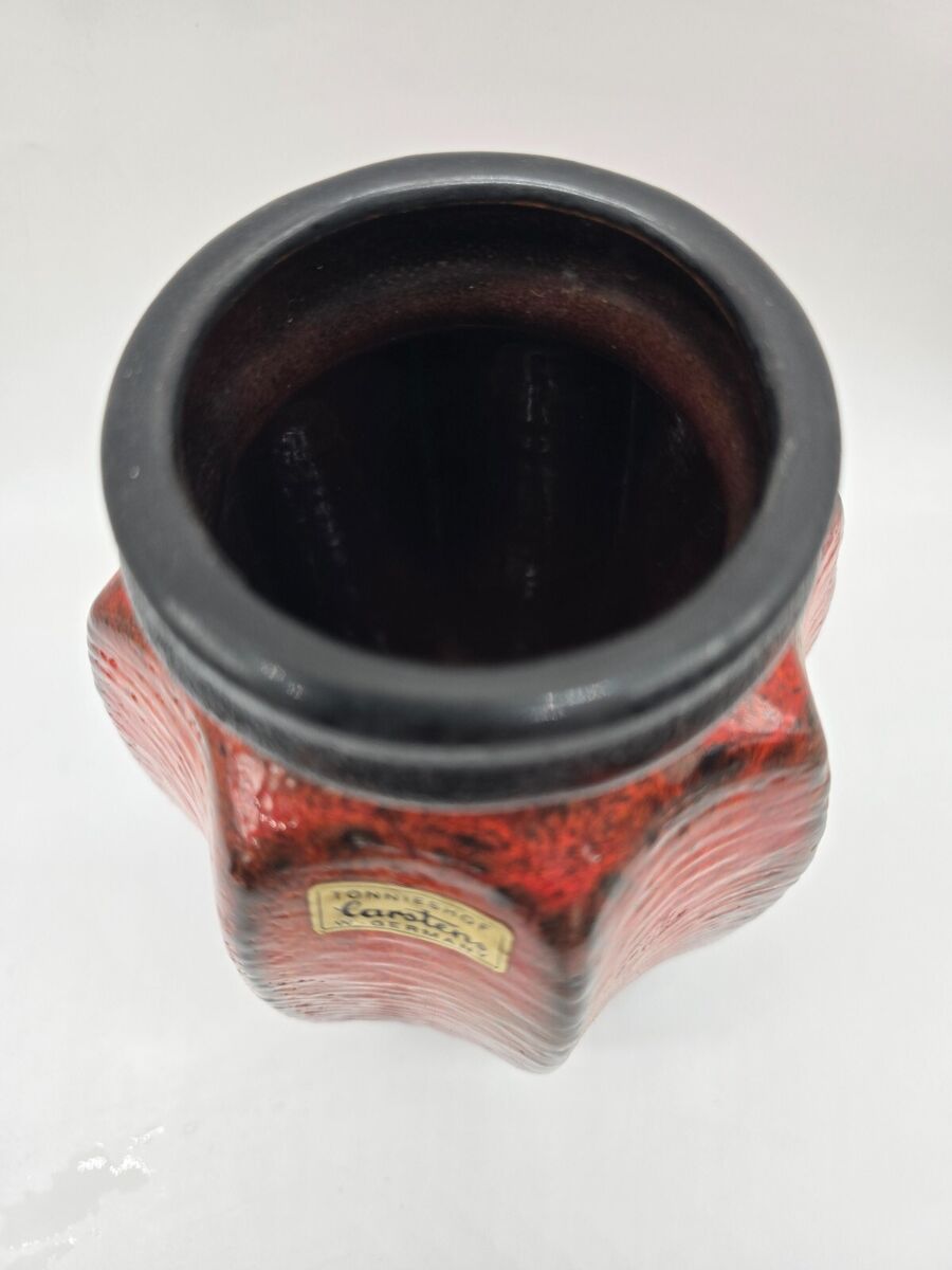 Large Vintage German fat lava Glazed Floor Vase by Carstens Large Vintage German fat lava Glazed Floor Vase by Carstens