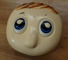HINGED MOUTH TEETH JAW Smiling Boy HEAD 4x4 Inches FUN EDUCATIONAL Plastic TOY