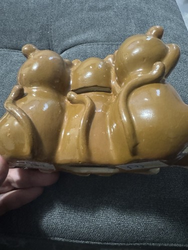Blow Fish 3 Wise Monkeys Piggy Bank - Picture 8 of 10