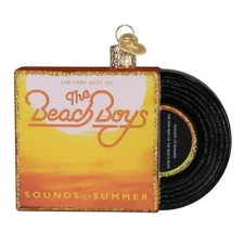 Old World Christmas Beach Boys Sounds of Summer Album Cover Glass Tree Ornament