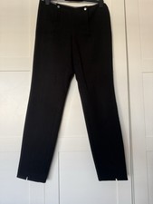 Next Black Smart Trousers- Size 12 Long (12L) Split Ankle Detai