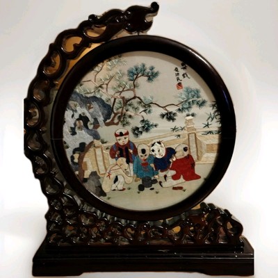 Chinese Spinning Suzhou Double Sided Silk Embroidery Art