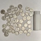 Roosevelt Dimes Lot of 50 Circulated US 10C Coins 1947-1964