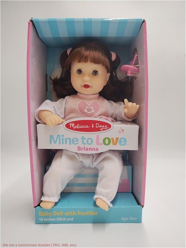 Melissa & Doug Mine to Love Brianna 12" Soft Body Baby Doll with Hair and Out...