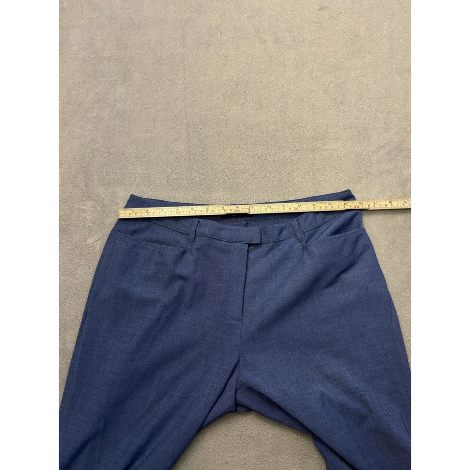 Calça Piazza Sempione perna larga mistura de lã azul feita na Itália IT 46 - Imagem 4 de 4