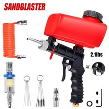Pneumatic Air Sandblasting Gun 90PSI Adjustable Portable Sand Blaster Tool UK