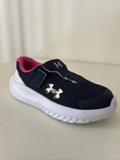 Under Armour Toddler Girls UA Ginf Surge 4 AC Sneakers Blue Pink 9K