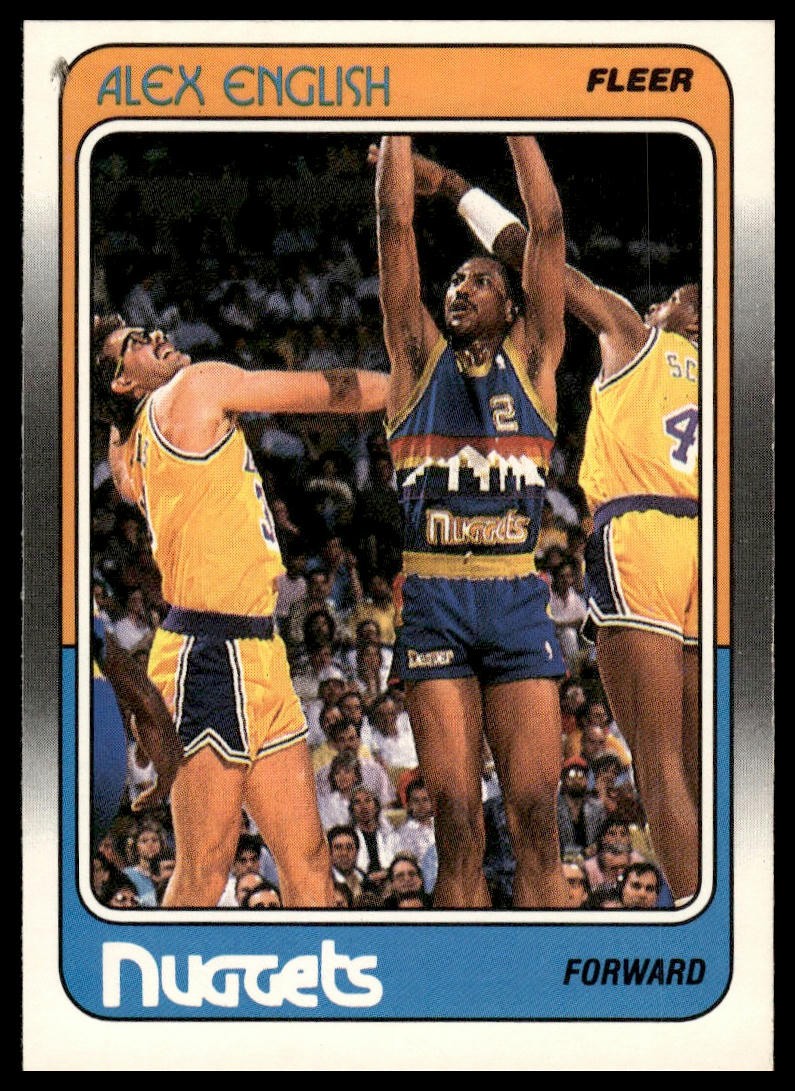 1988-89 Fleer #34 Alex English Denver Nuggets NM+
