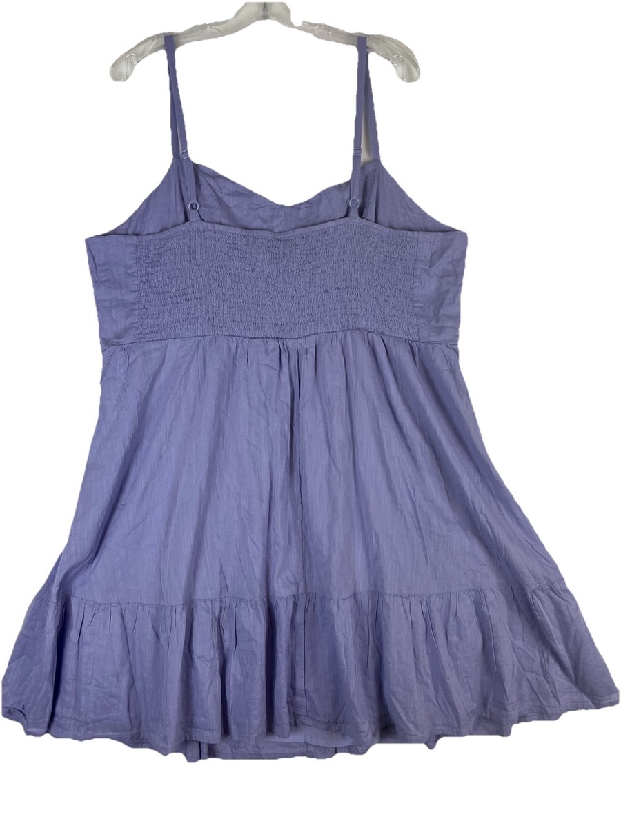 Old Navy Baby Doll Dress Size XXL Lilac Purple Linen Blend Smocked Stretch Back Old Navy Baby Doll Dress Size XXL Lilac Purple Linen Blend Smocked Stretch Back