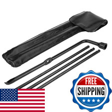 Estink Spare Tire Tool Kit Black Iron Super Duty Spare Tire Jack Lug Nut Wrench