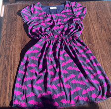 A line Bat Dress blue and purple by Peach Love (sold at Modcloth) - Large