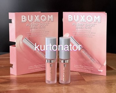 2x Buxom Plump Shot SOFT BLUSH Sheer Tints Lip Gloss NEW Trial Size 0.04 fl.oz