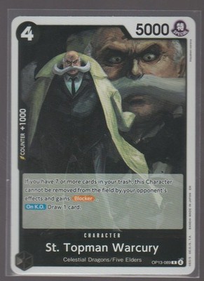ST. TOPMAN WARCURY OP13-089 RARE CARRYING ON HIS WILL ONE PIECE FOIL NEAR MINT