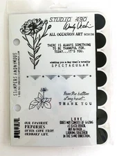 ALL OCCASION ART 8 Piece Red Rubber Cling Stamp Set Studio 490 Wendy Vecchi