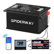 48V 150Ah Golf Cart Lithium Battery 6000 Cycles APP Charger 200A BMS Monitor Set