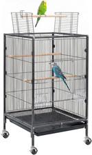 Heavy Duty Bird Cage with Rolling Stand Play Top for Small Birds