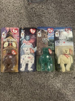 Ty Teenie Beanie Babies Britannia Glory Erin Maple 1999 Set Ages 3+ 3-11 Years